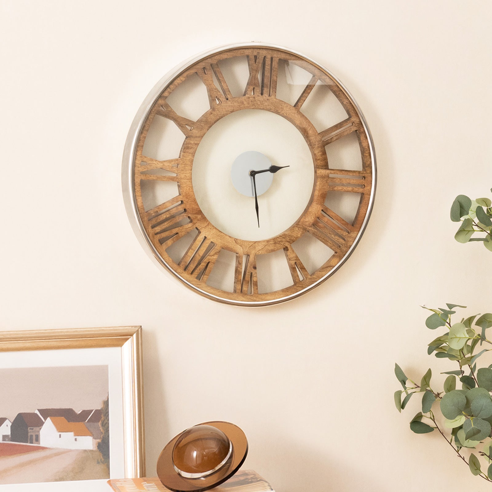 15.5/20 Inch Silent Wall Clock with Classic Frame-S